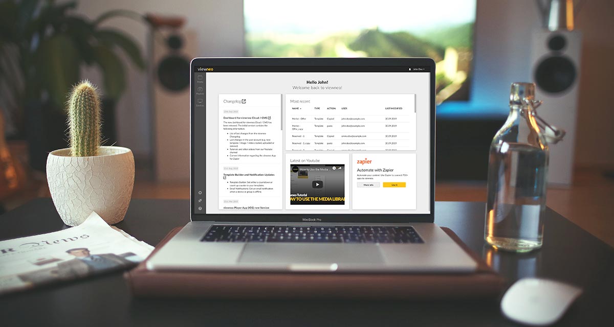 All the important information in one place – - with the new viewneo home screen
